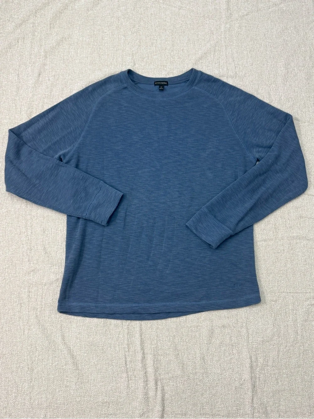Banana Republic Slate Blue Long-Sleeve Crewneck Shirt